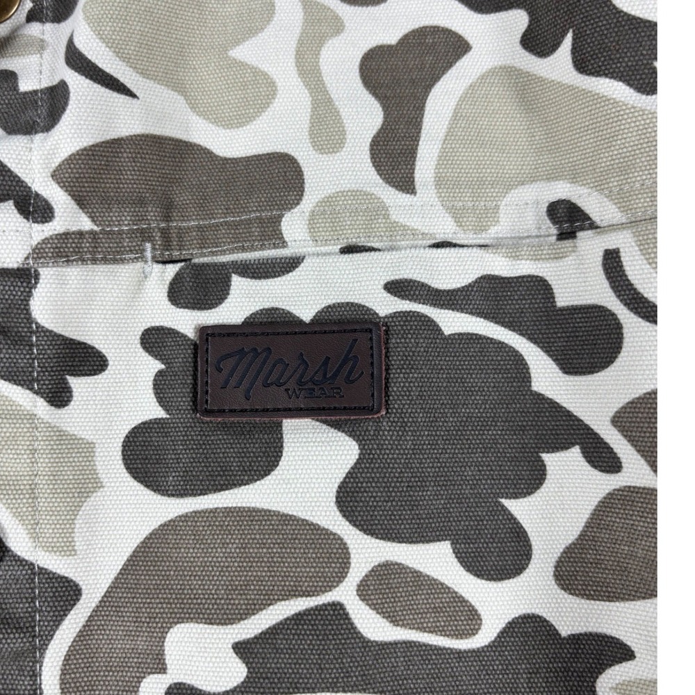 NWT Marsh Wear The Delano Shacket Mens XL Stone Mallard Camo Canvas Shirt Jacket - Picture 3 of 7